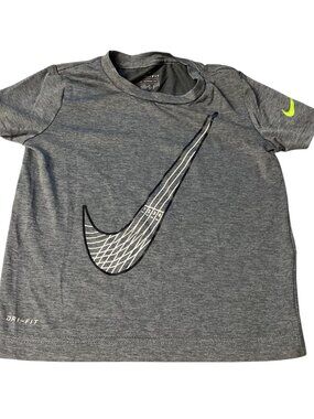 Nike: Sportswear Toddler Boy's DRI-FIT Gray Shirt, Size 4T